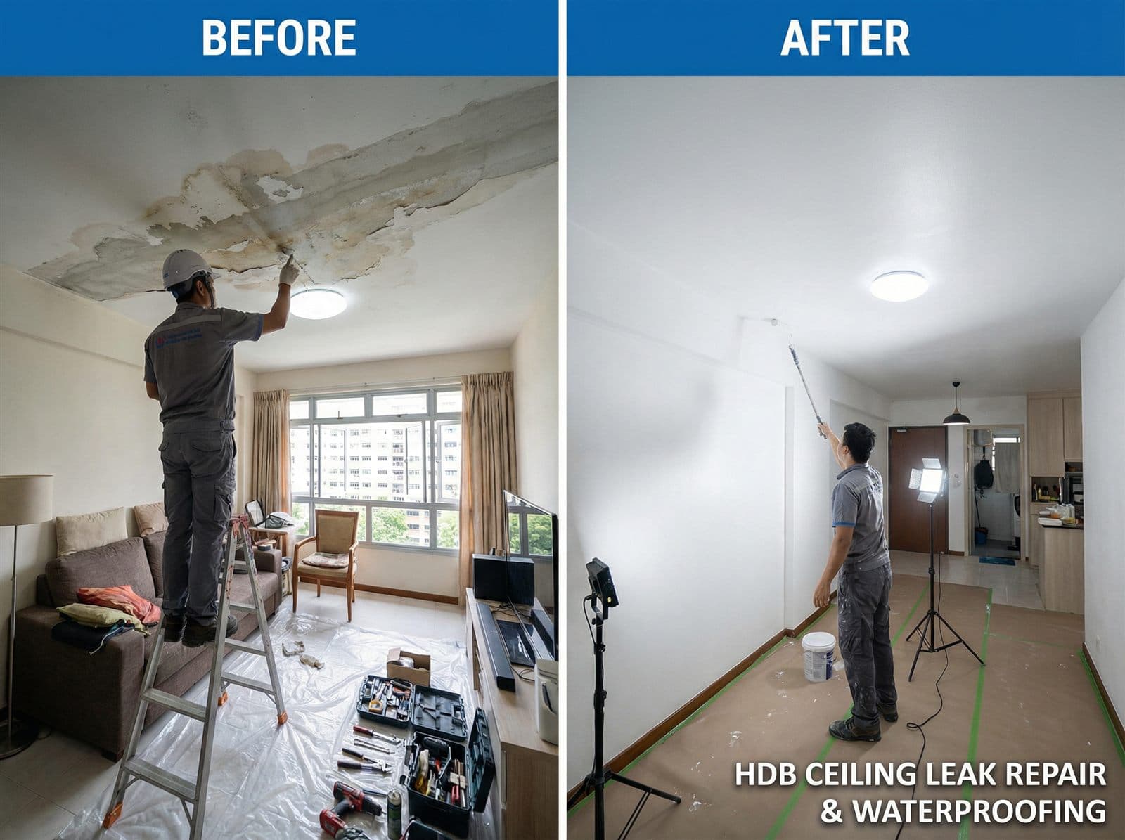 Waterproofing Guide: Solving Ceiling Leaks and Toilet Seepage in Singapore